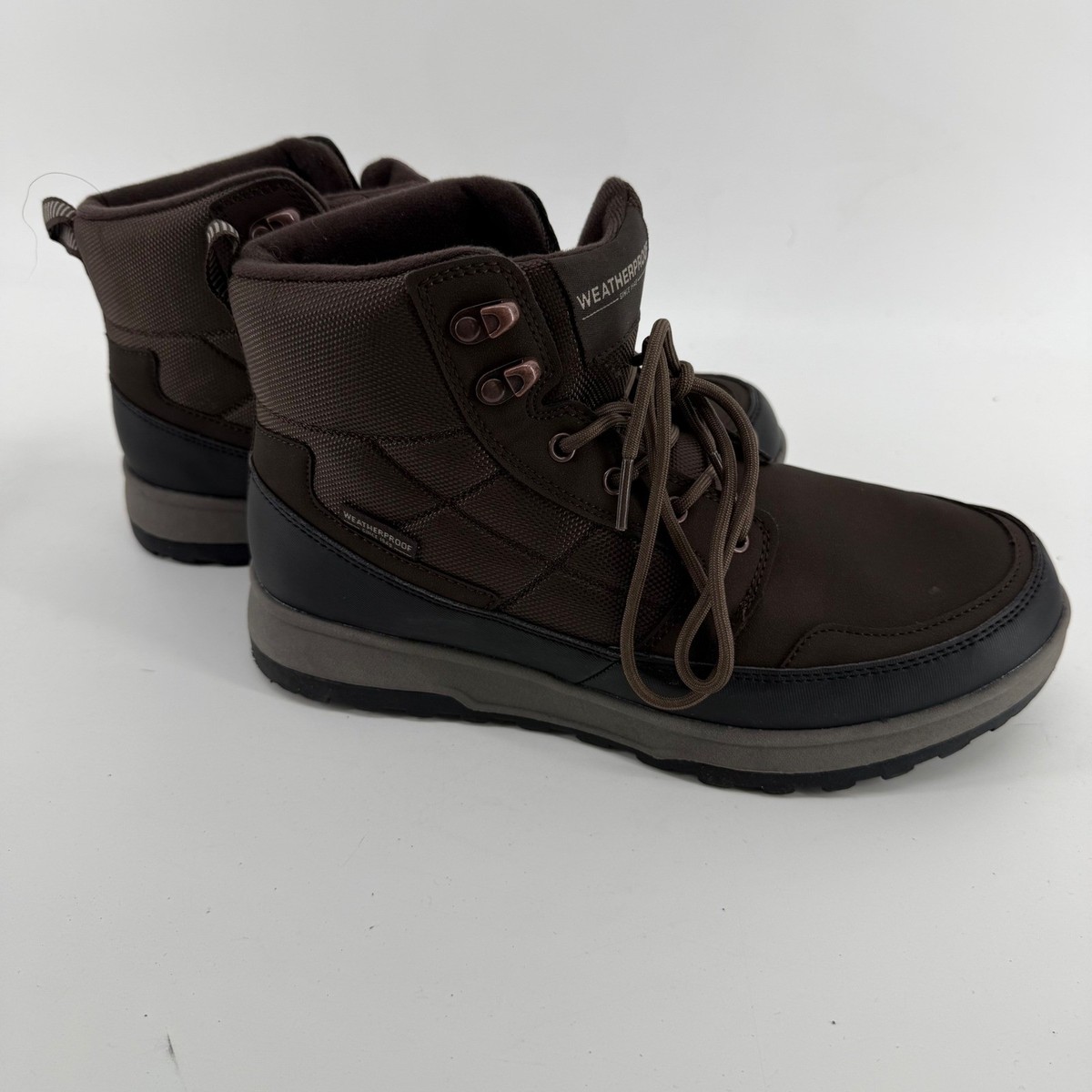 Weatherproof Jenkins Snow Boots Men\'s Brown Lace Up Lightweight Comfort Size 9 Amazon.com | Weatherproof Men main image 2