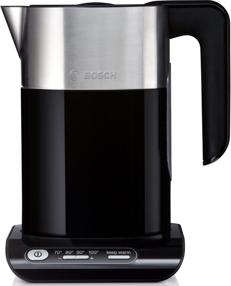 Teesa Kabelloser Glas-Wasserkocher - 1,7 Liter, 2200 Watt, Mit Blauer Beleuchtung, Schwarz