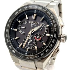 In Operation w/Box Warranty SEIKO Astron Black Dial Titanium GPS Solar Watch