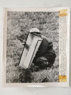 Polizei Superintendent Bob Landers Geiselbelagerung Weston Shropshire 1968 Vintage Foto