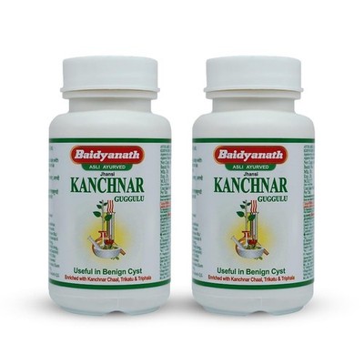 Baidyanath Kanchnar Guggulu | Kanchanar | Herbal Remedy 80 Tablets PACK OF 2