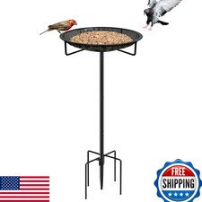 Standing Bird Feeder Tray 11.8" Stainless Steel Large Platform Mesh Heavy-Duty S