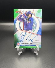 2025 BOWMANS BEST RC GREEN REFRACTOR AUTO /99 JONATHON LONG CUBS B25-JLO