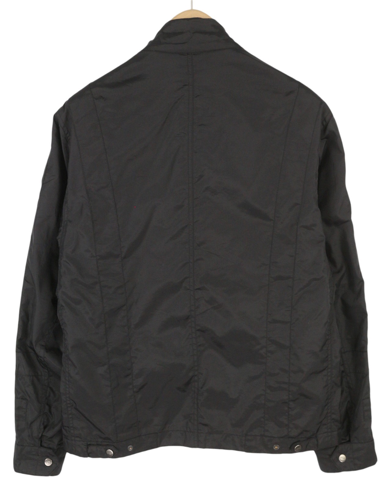 VERSACE Men Jacket 50 Black High Neck Lined Zip Pockets Lightweight thumbnail 4