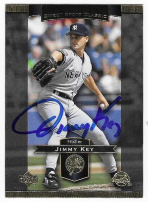 JIMMY KEY 2003 UPPER DECK SWEET SPOT CLASSIC AUTOGRAPHED SIGNED # 43 YANKEES