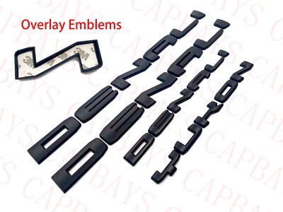 2021-2022 GMC Yukon / Yukon XL Denali Emblems Matte Black Overlay Emblem