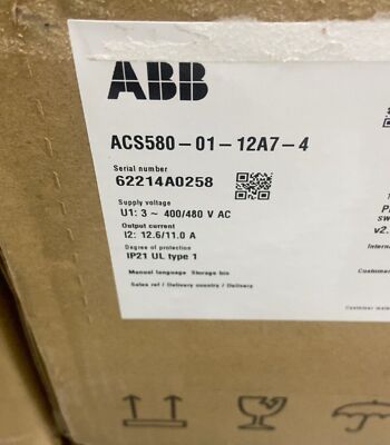 ACS580-01-12A7-4 1PCS NEW Frequency Converter ACS580-01-12A7-4