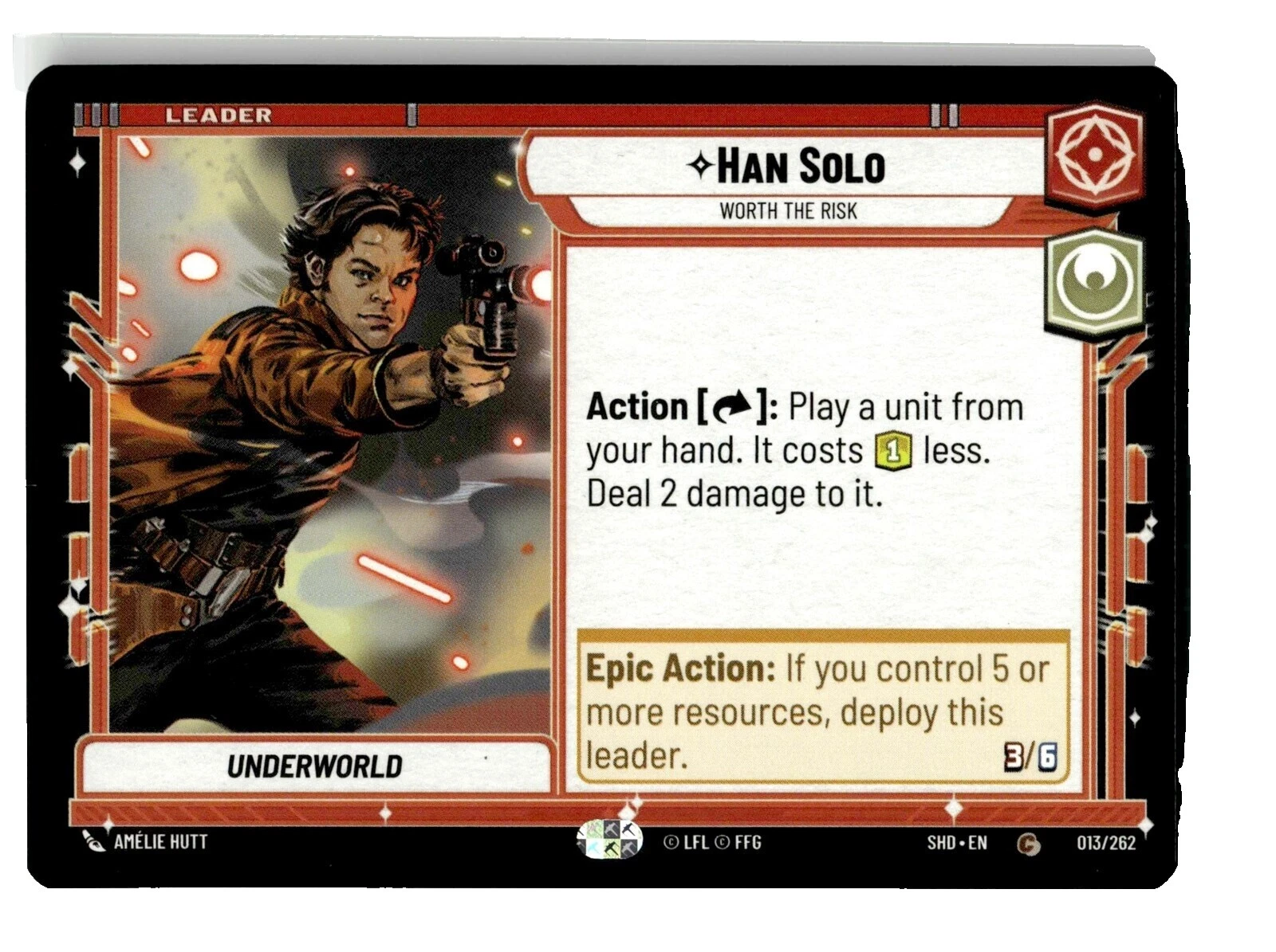 Near Mint or Better Han Solo Individual Collectible Card Game Cards