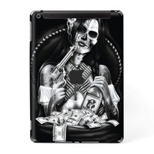 Skins Decal Wrap for Apple iPad 9.7 2017-Skull girl Gangster