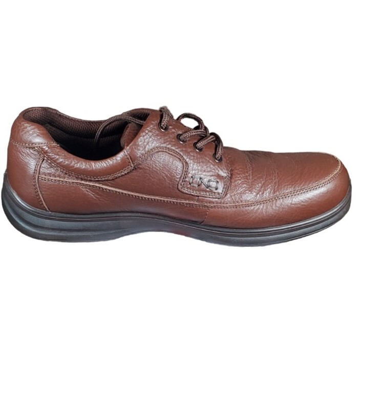 SAOLA Scarpa sinistra amputata solo uomo 13 Nunn Bush casual pelle morbida gel marrone ottime condizioni