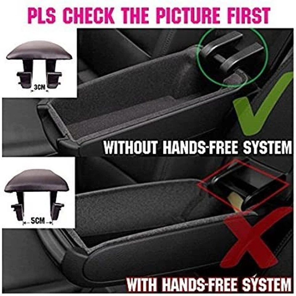 For Audi A4 B6 B7 2002-2007 Leather Armrest Center Box Console Lid Cover Black Foto 3 de 4