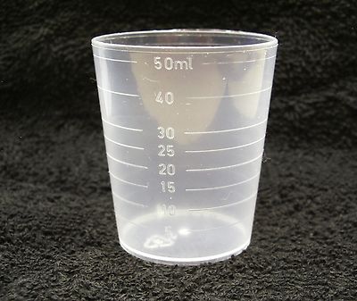  50ml PP - Messbecher, Mischbecher, Probierbecher, Dosierbecher, bruchsicher