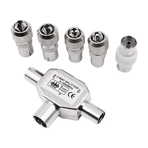WANGCL Splitter per antenna TV a 2 vie, splitter coassiale, da 1 a 2 (Q3B)