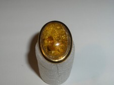 BOTTONE VINTAGE GIOIELLO ANNI 80 COLOR ORO / RESINA 3 MISURE ARTIGIANO VEDI INFO