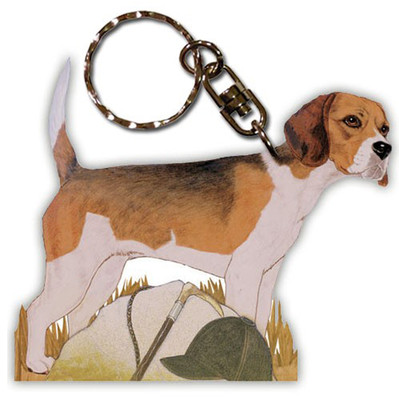 Beagle Holz Schlüsselanhänger