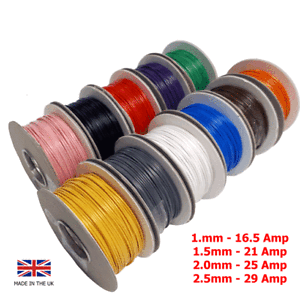 4mm² Thinwall  Auto Camper Cable 39a 12v 24v  Red or Black By the Metre