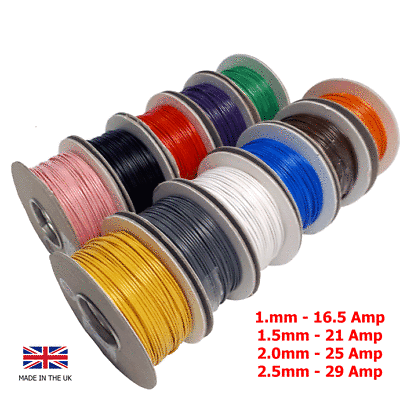 Single Core 1mm 12V Thinwall Automotive Auto Marine Cable Wire Car wiring loom Single Core 1mm 12V Thinwall Automotive Auto Marine Cable Wire Car wiring loom