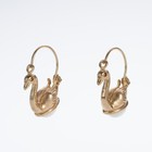 Ohrringe Damen Schwan Stil Belle Époque Schmuckstück Kunsthandwerk Elegant Gold