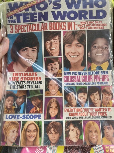 1972 October WHO'S WHO IN THE TEEN WORLD Magazine. Elvis. Michael Jackson.bagged