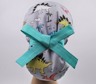 Scrub hats, nurse scrub cap, womens surgical hat, ponytail 