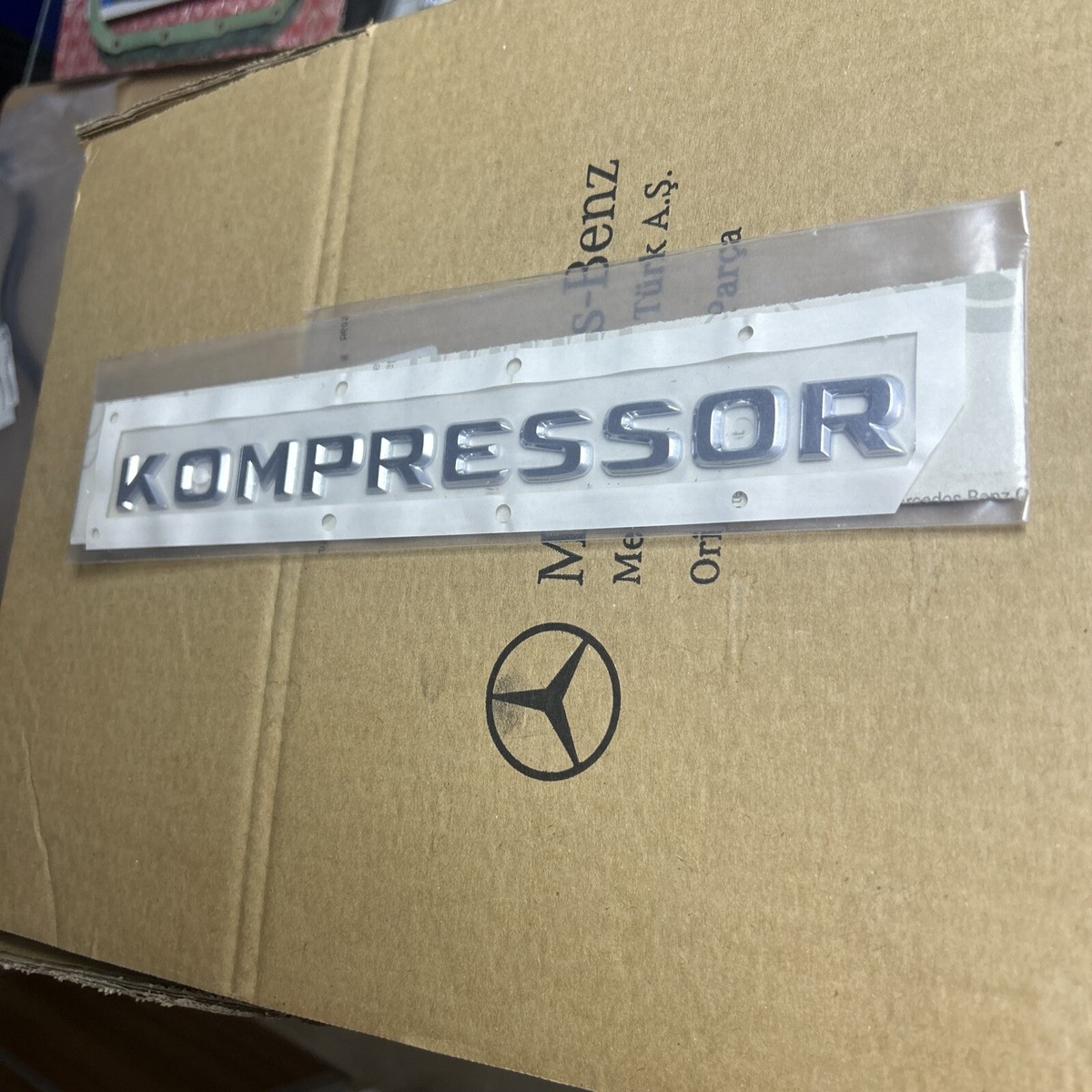 A2038173015 Mercedes SLK CLK C E KOMPRESSOR Rear Boot Trunk Emblem