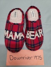 Dearfoams Mama Bear Christmas Slippers Small 5-6 NEW