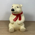 Vintage Coca Cola Polar Bear Piggy Bank The Snack Factory Secret Santa 1995
