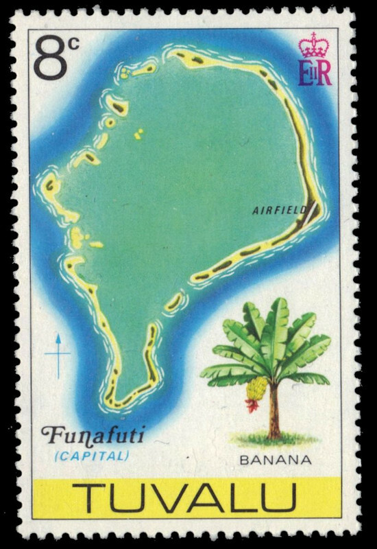 TUVALU 28 (SG35) - Map of Funafutu (pa94319) | eBay
