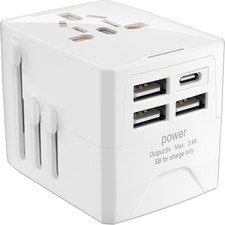 Universal Travel Adapter, International Travel Adapter European Travel Plug,6A S