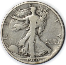 1920-D 50C Walking Liberty Half Dollar