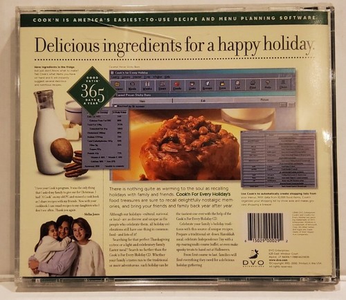 Cook'n For Every Holiday - Version 6.16, Windows 95 CD-ROM, Pre-owned - Picture 3 of 3
