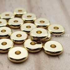 Gold Color Brass Heishi Spacer Beads 3/4/5/6/7mm Disc Beads 50/40/33/25/20pcs