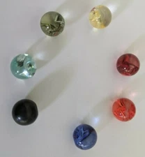 Round Translucent shank Button - 10 mm DILL BUTTONS (pick color)  