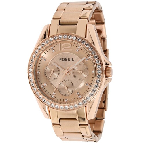 FOSSIL Gold Tone Analog 10 ATM AM-4333 251011 Women | eBay display picture 2