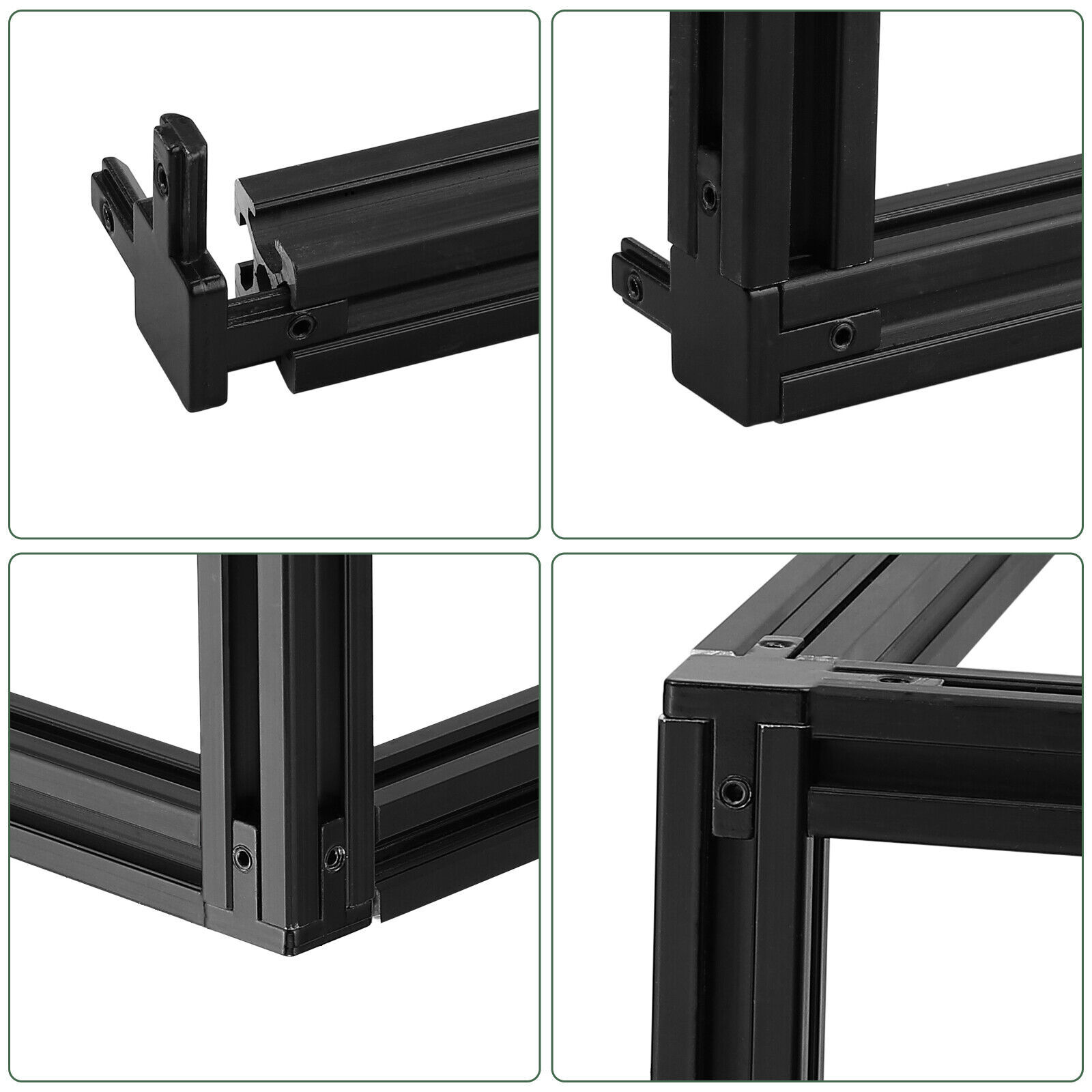 10x Aluprofil Verbinder 15x15mm - Eckwinkel Für 2020 Serie Mit M5 Schrauben
