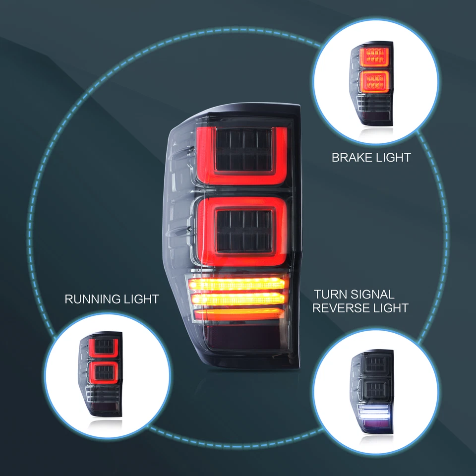 VLAND LED Feux arrière pour Ford Ranger 2012 2014 2015 2016 2017 2018 Éclairage - Imagen 2 de 4