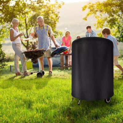 Secure Fit for Weber 57cm and Round BBQ Grills Waterproof Kettle Cover