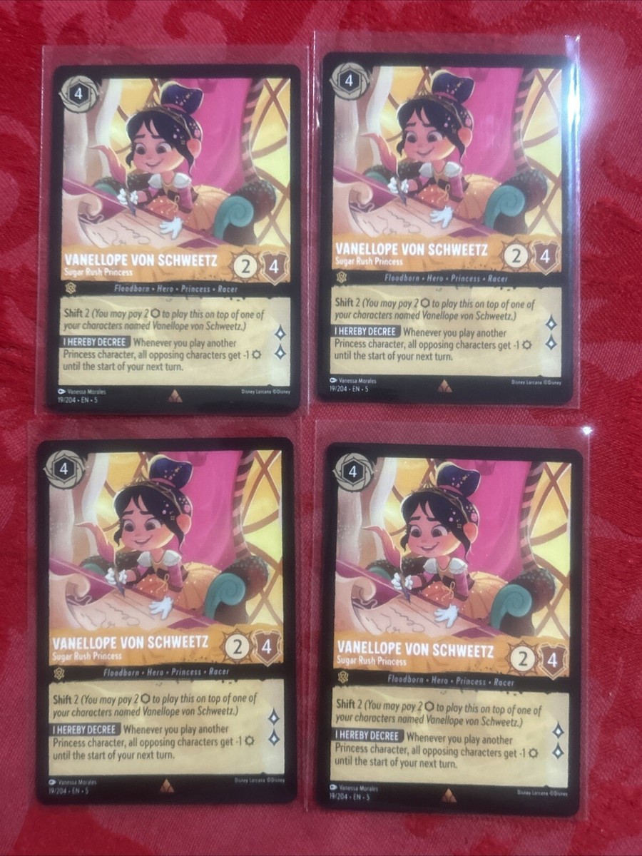 4x Lorcana - Shimmering Skies - Vanellope von Schweetz - Sugar