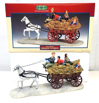 Lemax Christmas Village Collection #03340A Poly-Resin Holiday Hayride ~ T410