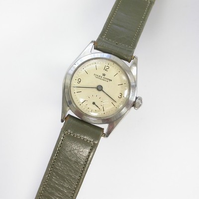 1940s 17J SS 30mm Beige Dial Working Rolex Oyster ''Speedking'' Swiss Watch #4220