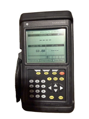 GE Panametrics PT878 Liquid Flowmeter with NEW charger/power supply and battery