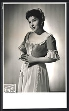 Ansichtskarte Opernsängerin Emmy Loose im Kostüm, mit original Autograph 