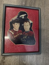 Leonard Nimoy & John De Lancie Autograph Kansas City 1999 289/300 Rack Rm