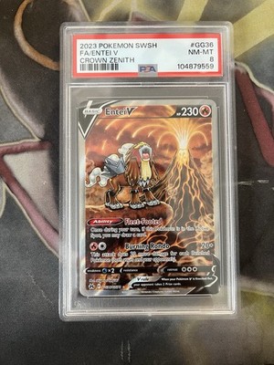 Entei V GG36/GG70 Crown Zenith: Galarian Gallery Holo PSA 8 | eBay