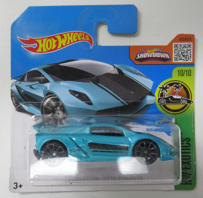 2016 Hot Wheels Blue Lamborghini Sesto Elemento - Short Card