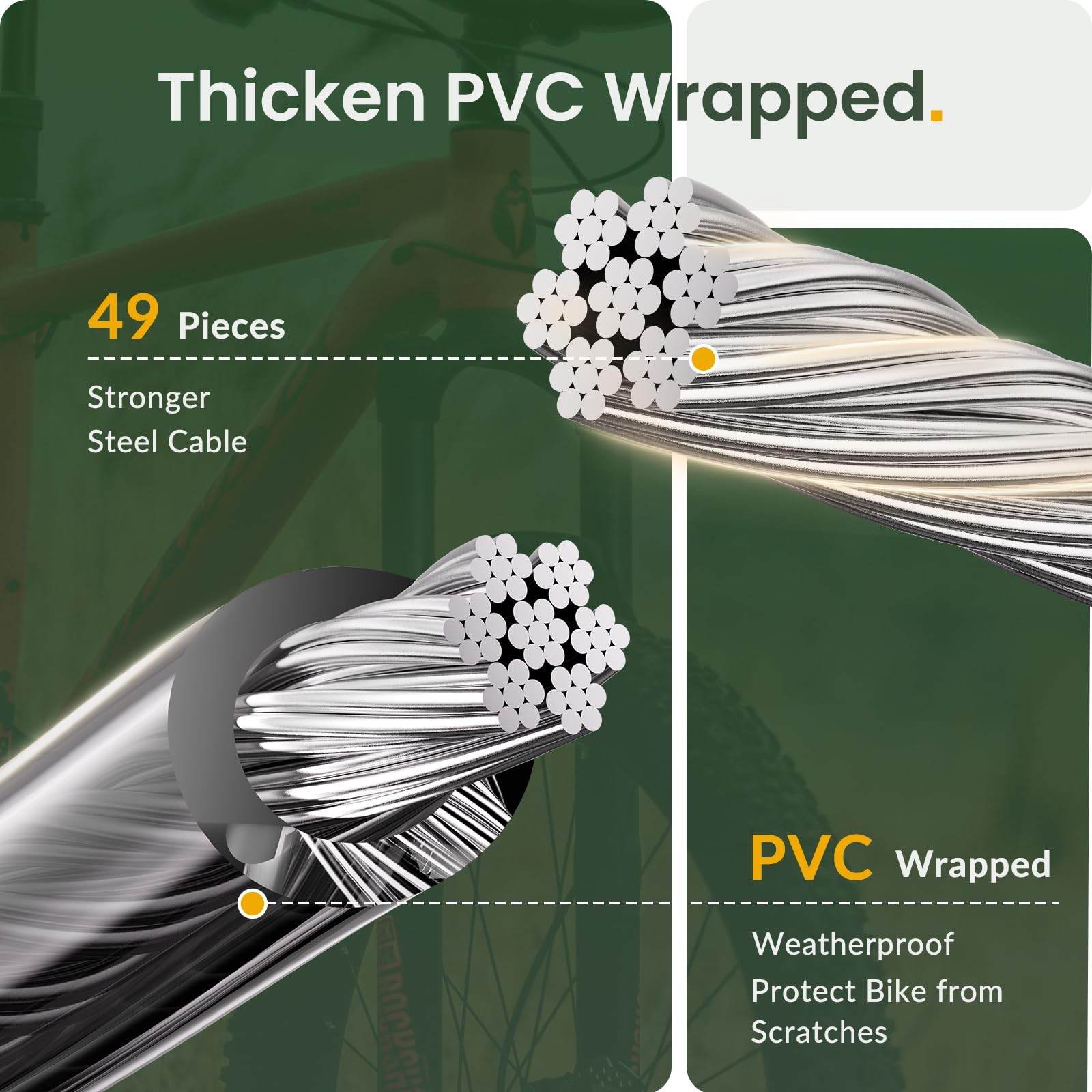 Titanker Bike Lock Cable, 4 Feet Bike Cable Lock Basic Self Coiling Kids Bike...