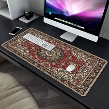 40 90cmLarge Vintage Persian Design Gaming  Office Desk Mat - Non-Slip Rubber B