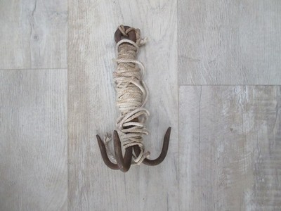 Handgeschmiedet? Vintage Maritim klein rostig 3 Krallen Grapel? bootsanker schrulliger Haken