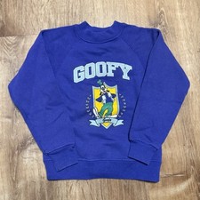 Vintage 90s Disney Mickey Mouse Crew Youth Crewneck Sweatshirt Goofy Small