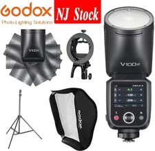 US Godox V100C 100ws TTL Flash 400 Full Power Flash 60 60cm Softbox 2m Tripod